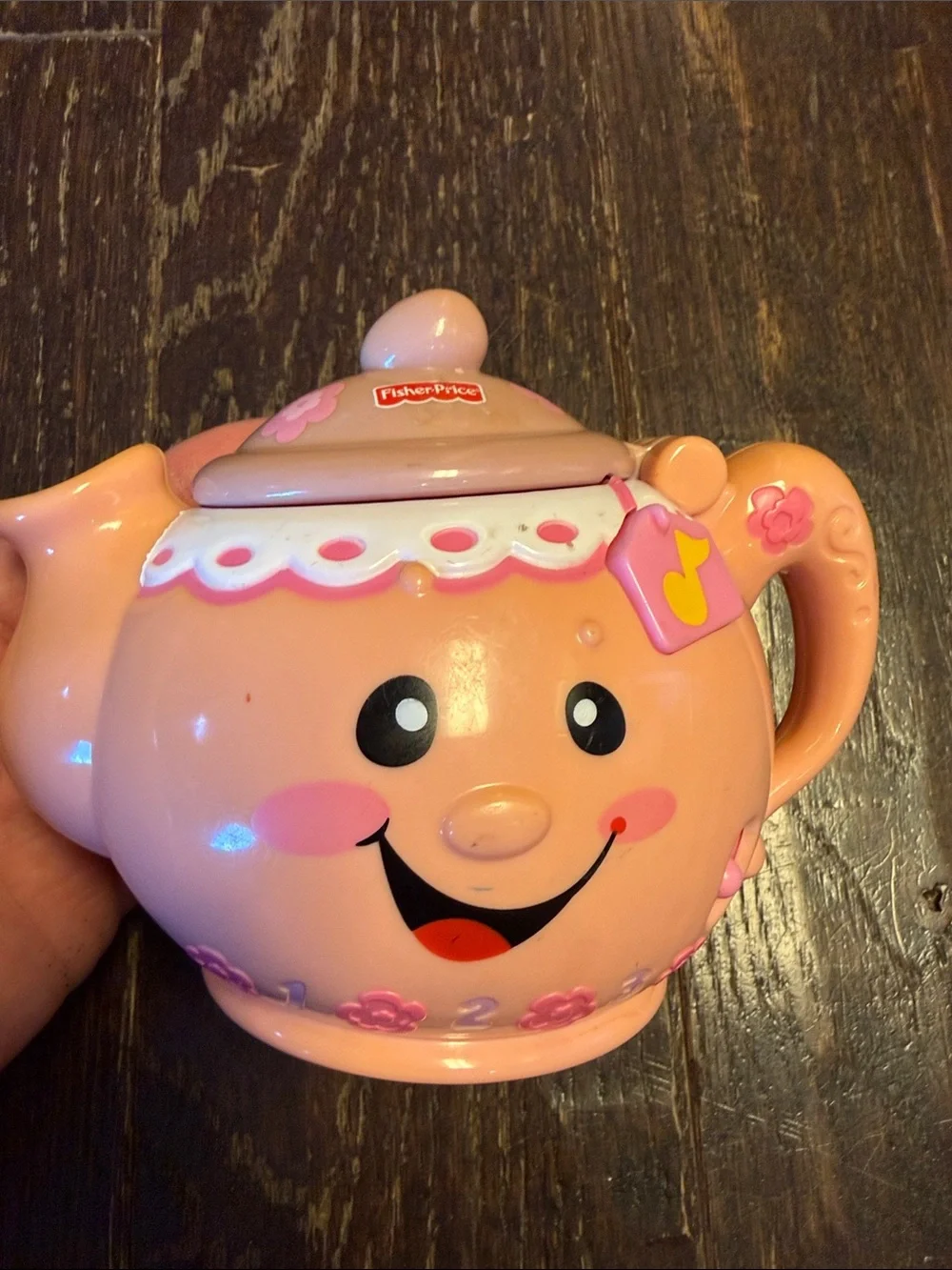 Fisher-Price Pink Smiling Tea Pot Musical Toy